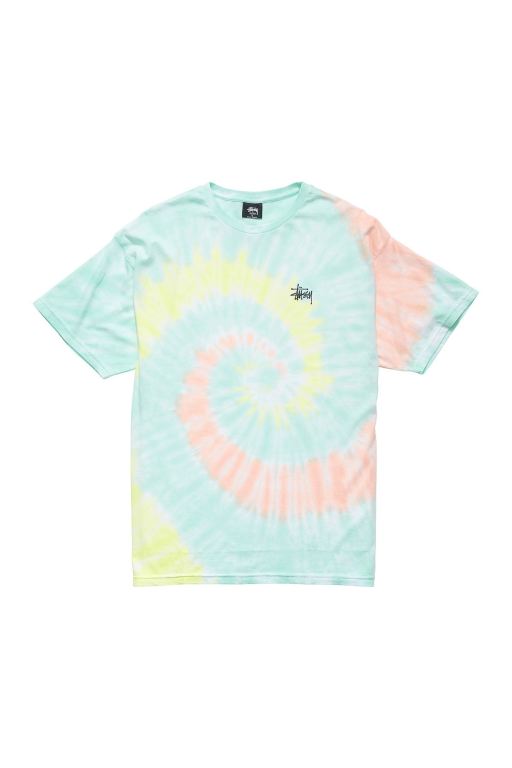 Stussy Womens Reef Tie Dye Relaxed T Shirt Blue - EJFBX1465